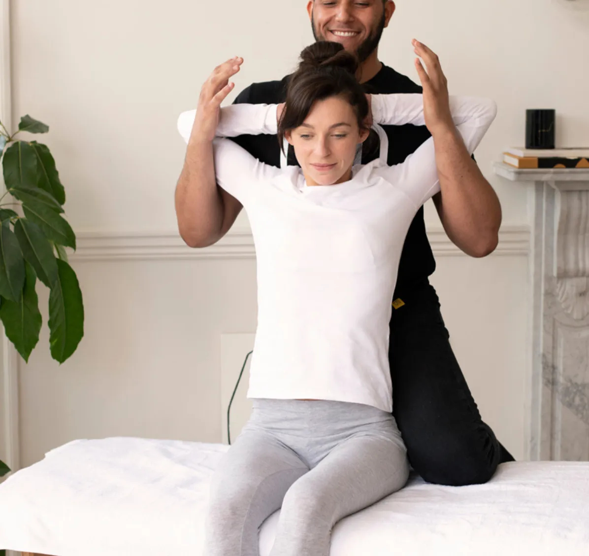 Assisted stretching at home