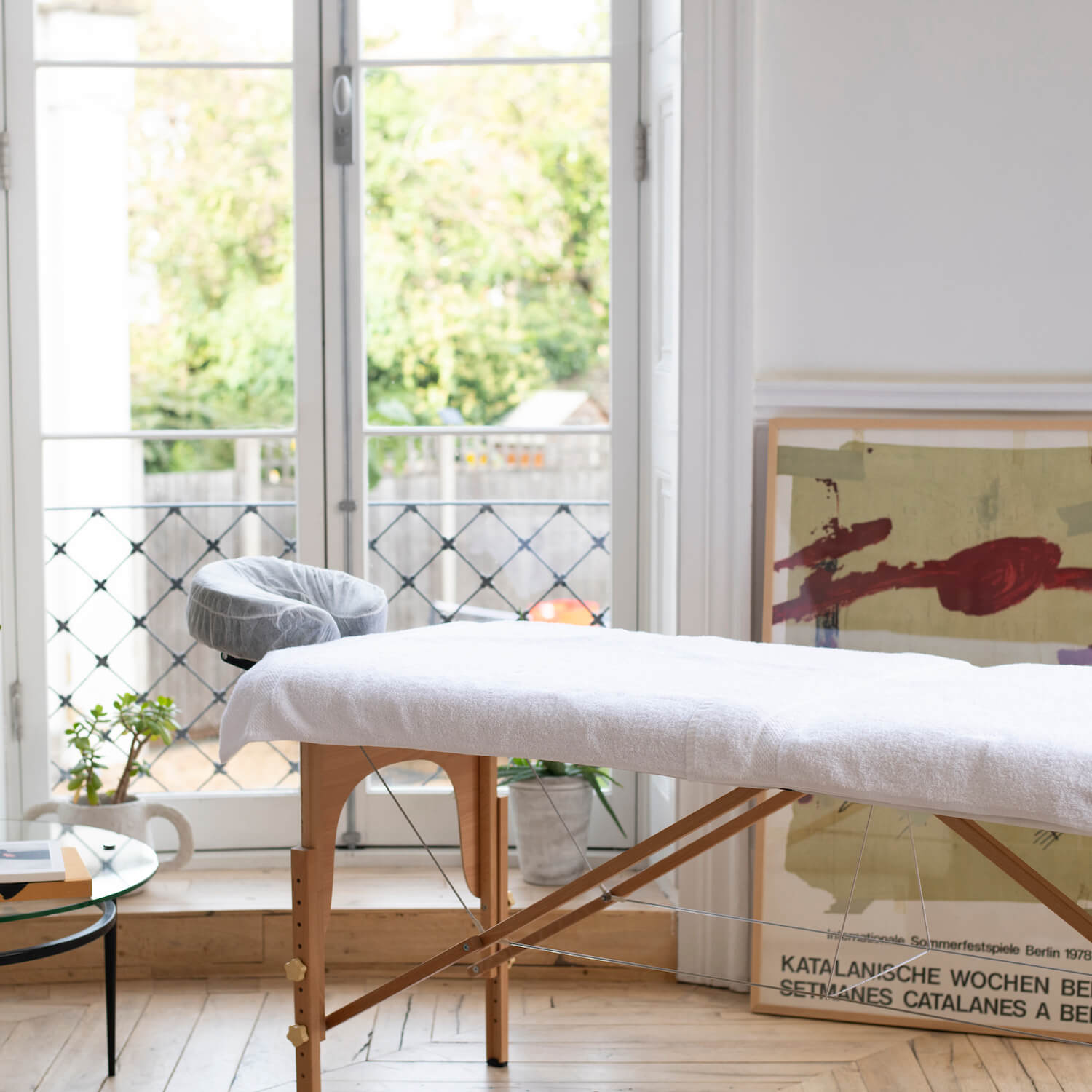 Portable massage table for home treatments